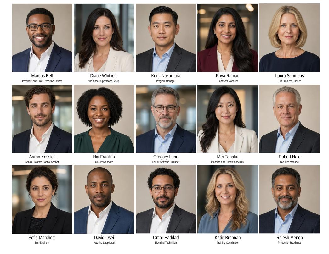 Sample employee photo directory generated by OrgPhoto — click to open the full PDF